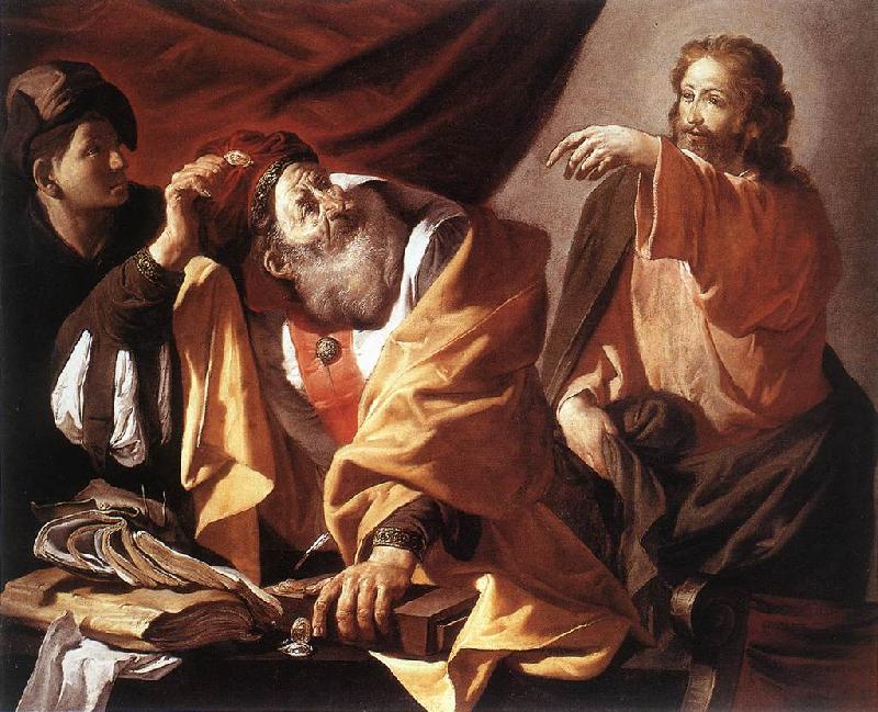 TERBRUGGHEN, Hendrick The Calling of St Matthew  ert oil painting image